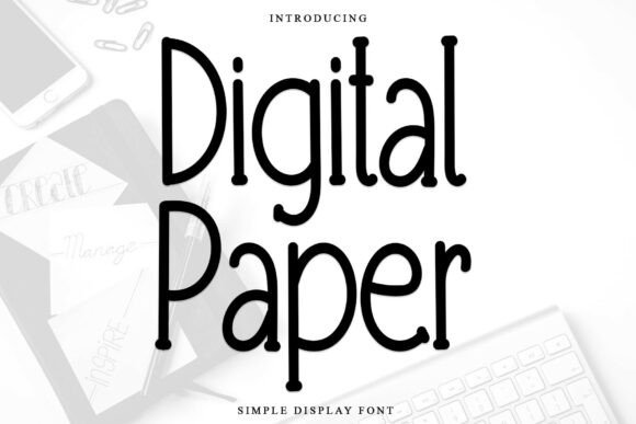 Digital Paper Font