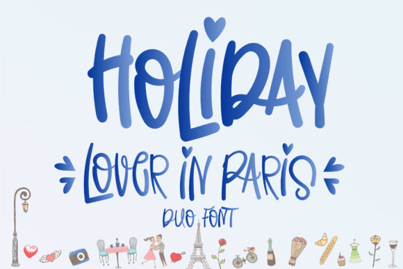 Discover the Charm of Holiday Lover in Paris: A Trendy Font for Your Designs