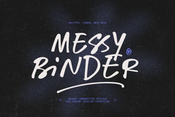 Messy Binder: A Handwritten Font for Creative and Practical Use