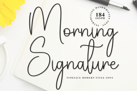Morning Signature: A Handwritten Script Font with a Refined Aesthetic