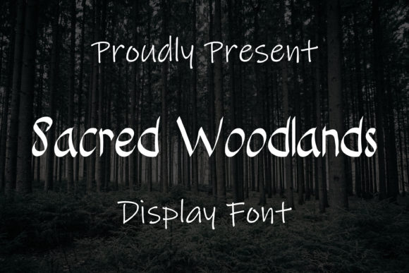 Sacred Woodlands: A Handwritten Font for Creative Expression