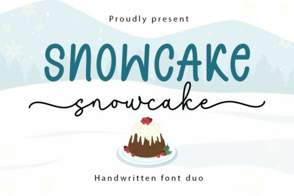 Snowcake Duo: A Handwritten Font Pair for Festive and Creative Projects