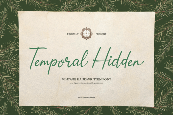 Temporal Hidden: A Versatile Vintage Handwritten Font for Designers